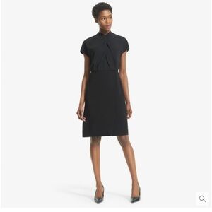 M.M. Lafleur Black Adelaide Sheath Dress in Stretch Twill size 12 NWT